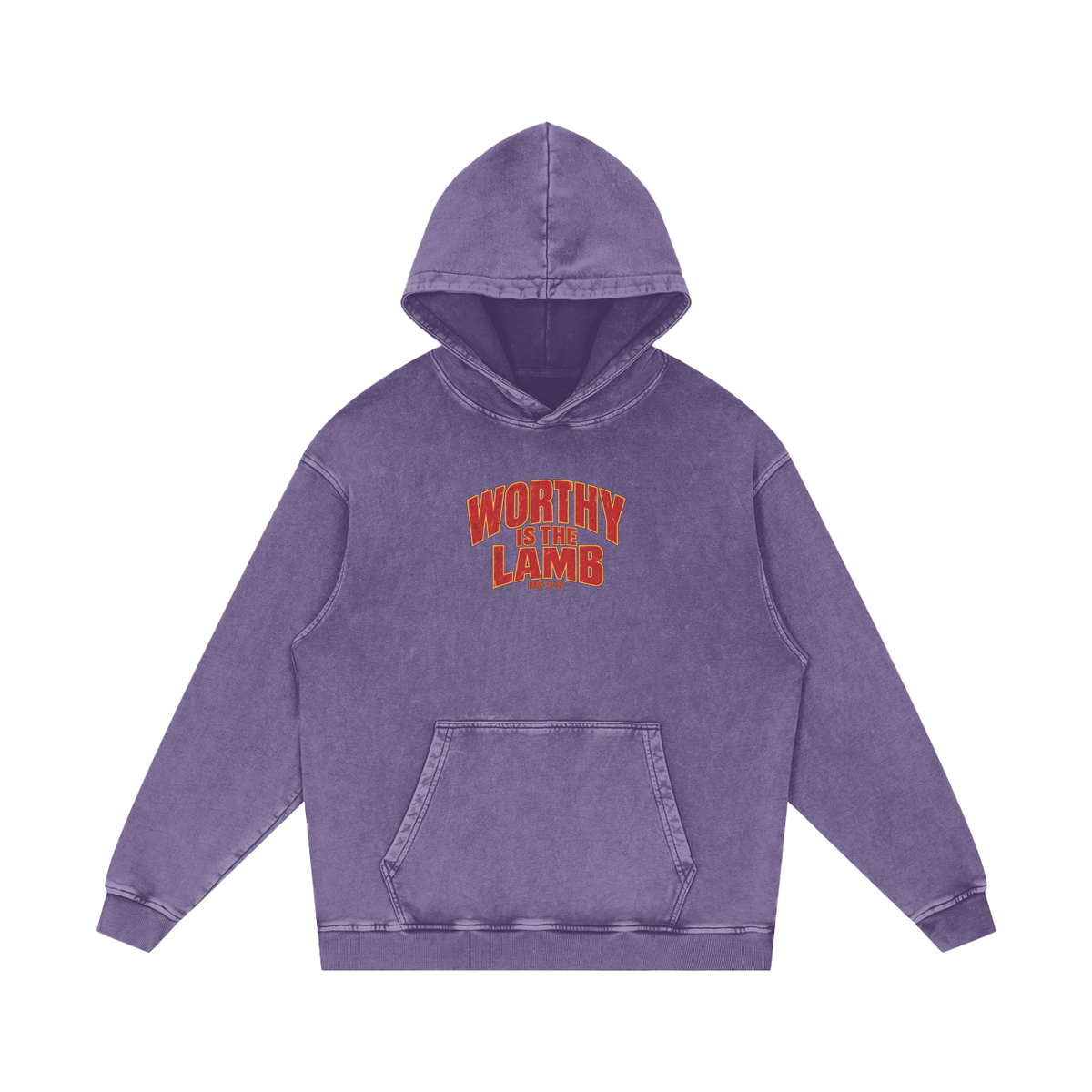 Worthy Is the Lamb Snow-Washed Oversized Hoodie