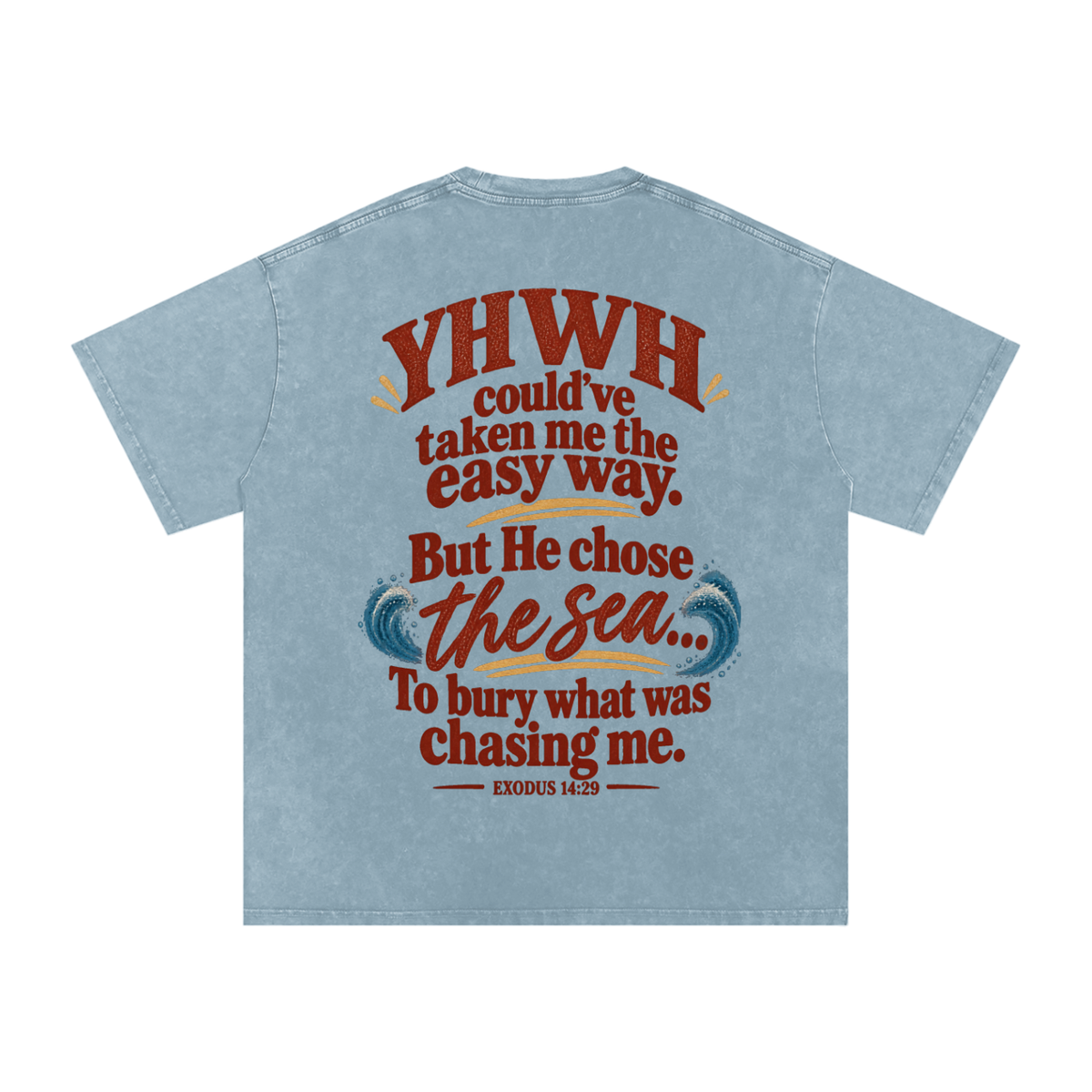 Snow Washed Oversized Cotton T-Shirt