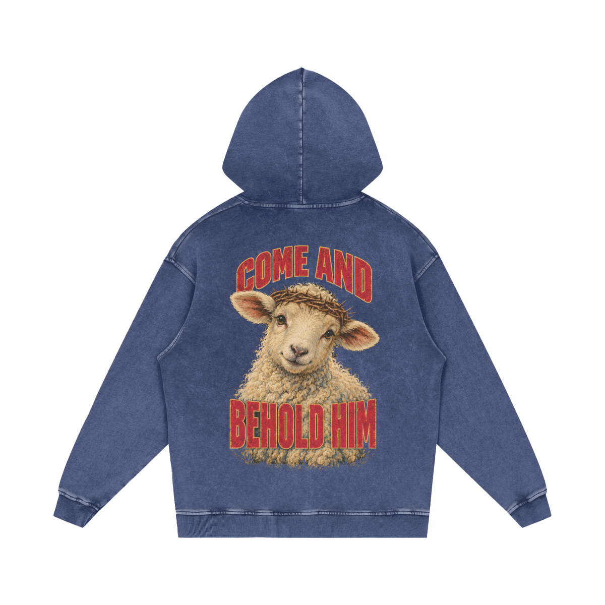Worthy Is the Lamb Snow-Washed Oversized Hoodie
