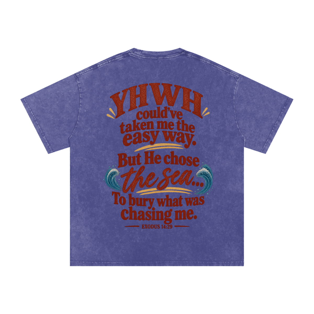 Snow Washed Oversized Cotton T-Shirt