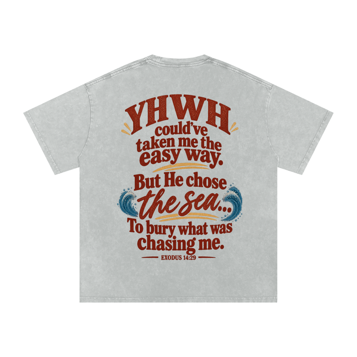 Snow Washed Oversized Cotton T-Shirt