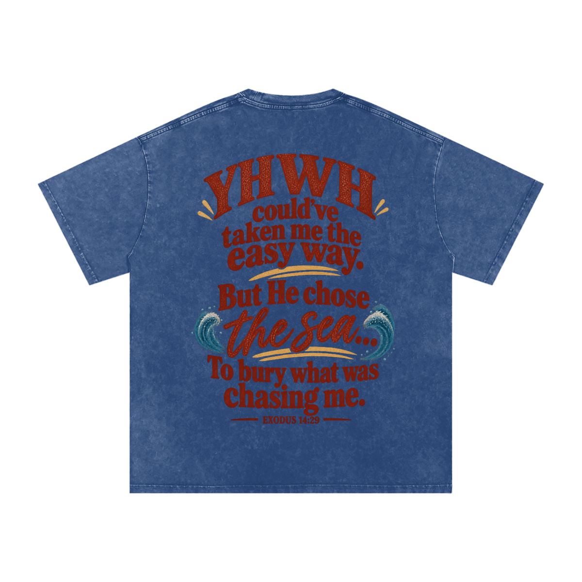 Snow Washed Oversized Cotton T-Shirt