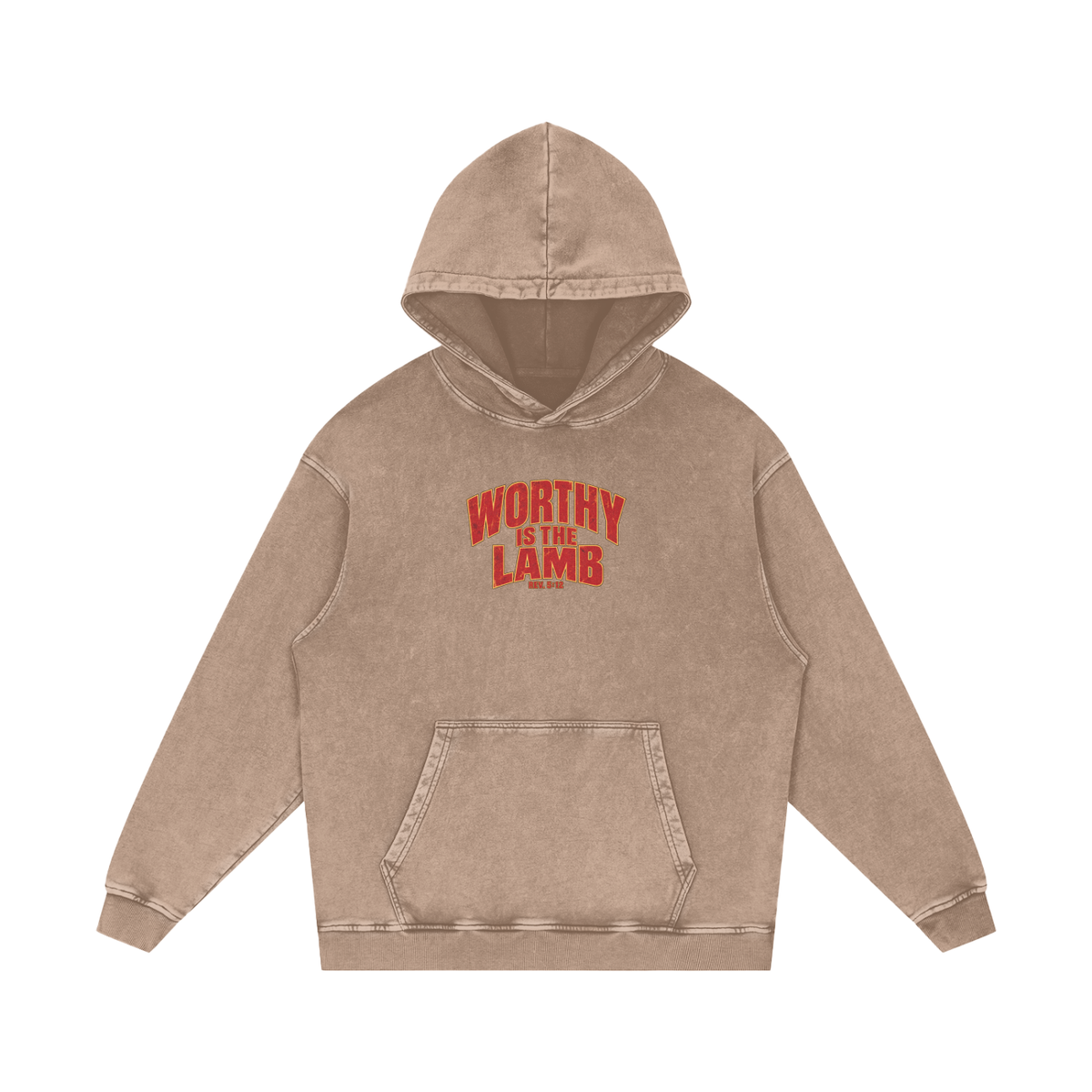 Worthy Is the Lamb Snow-Washed Oversized Hoodie