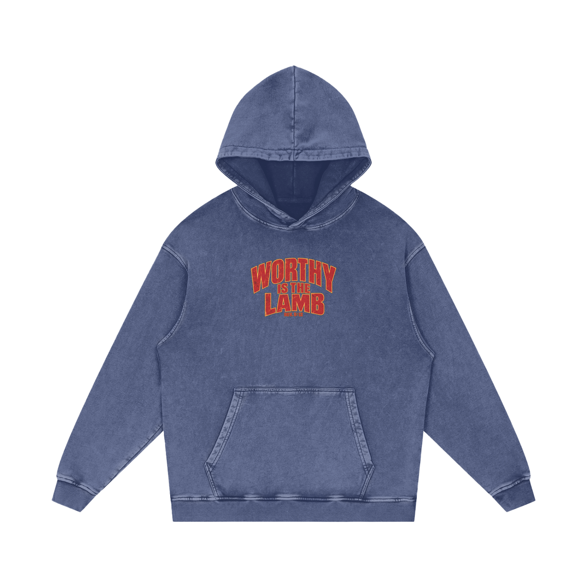 Worthy Is the Lamb Snow-Washed Oversized Hoodie