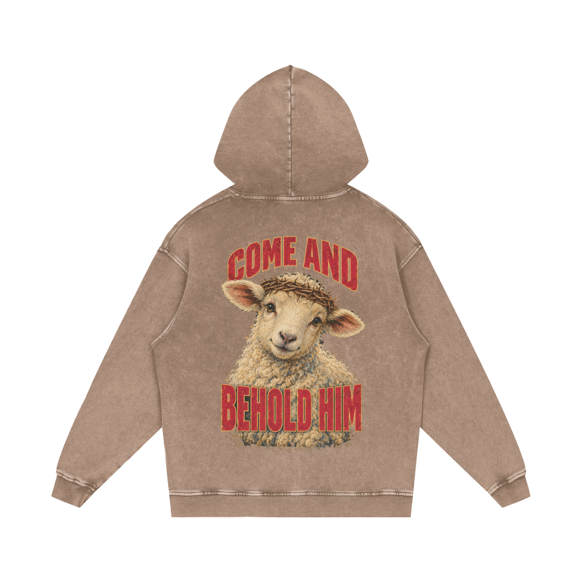 Worthy Is the Lamb Snow-Washed Oversized Hoodie