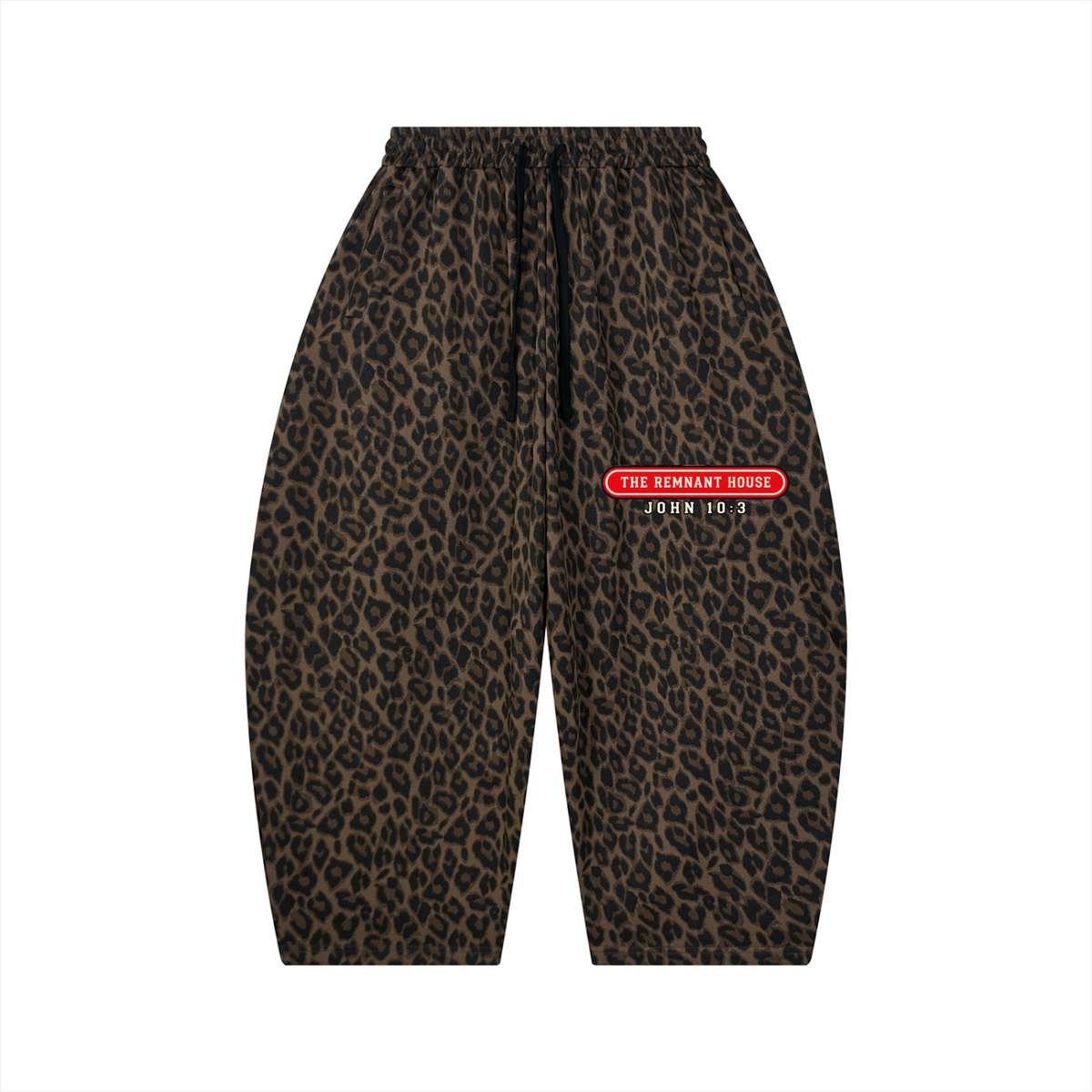 Known by Name leopard pants, third color front view