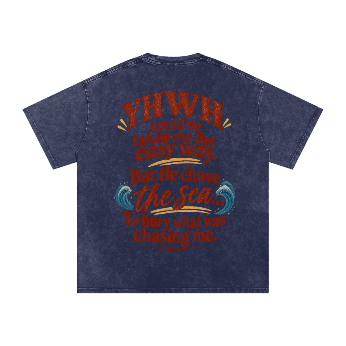 Snow Washed Oversized Cotton T-Shirt