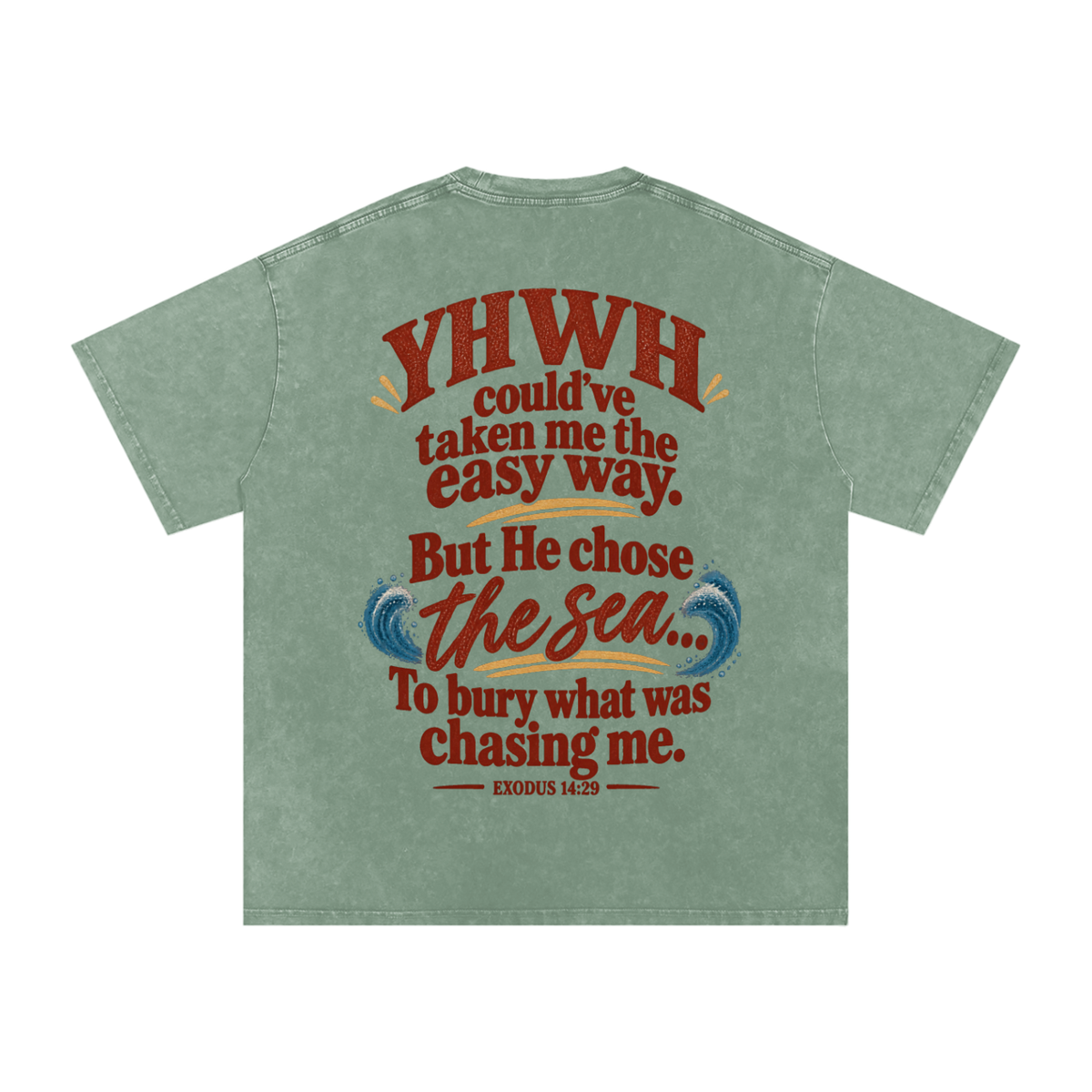 Snow Washed Oversized Cotton T-Shirt
