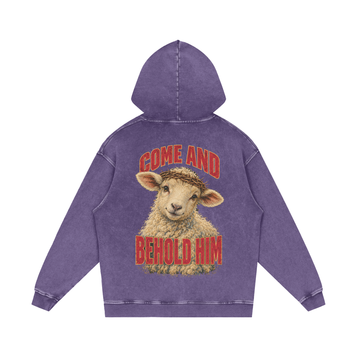 Worthy Is the Lamb Snow-Washed Oversized Hoodie