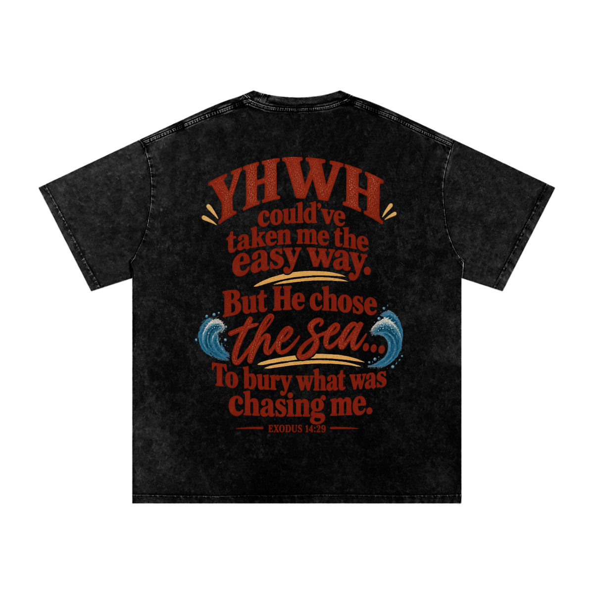 Snow Washed Oversized Cotton T-Shirt